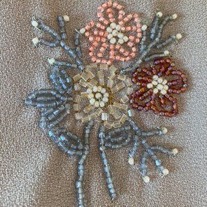 Vintage Beaded Zelda Beige 2-Piece Suit